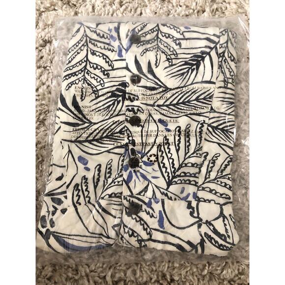 Marine Layer Camila Dress Floral A-Line Mini Black And White Foliage NWT Small - Picture 7 of 7